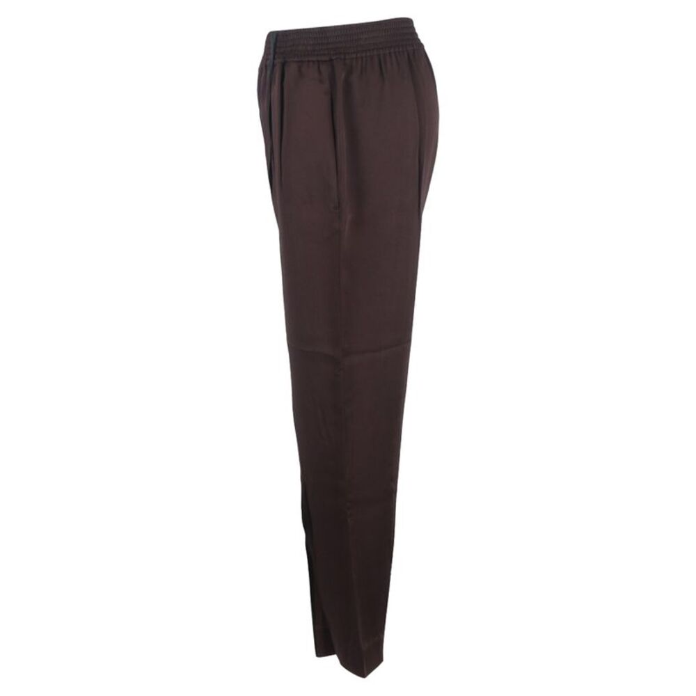 Haider Ackermann Drawstring Wide-Leg Trousers in Brown Cotton - Picture 2 of 3